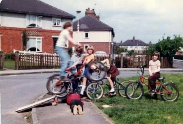 Jumping a BMX
